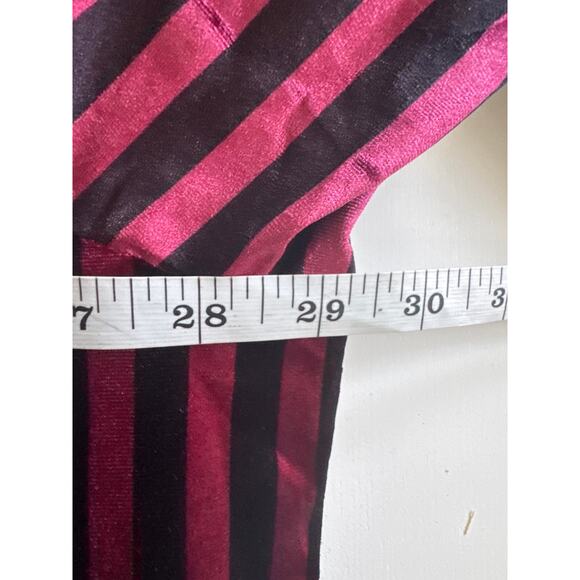 ModCloth Conjuring Magic Velvet Swing Dress Tunic Stripes Red Black Size 4X NWT - Picture 6 of 7